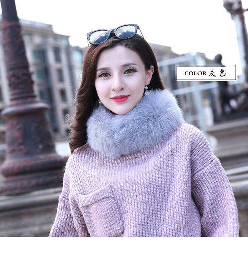 冰奴寒域 真皮草圍脖狐貍毛脖套毛領子冬天保暖女士皮草圍巾韓版